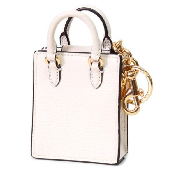 NWT Coach North South Mini Tote Bag Charm Keychain Signature CU280 - Picture 3 of 3